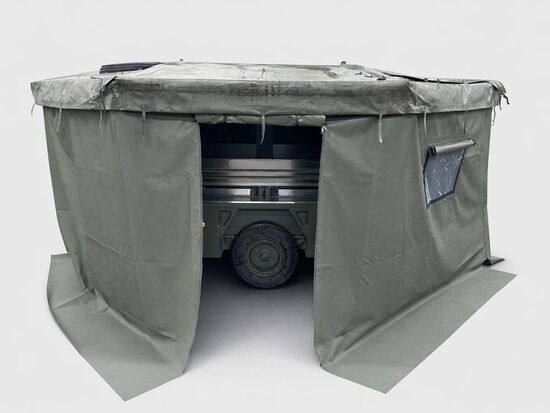 Tarp Curtains with windows and doors