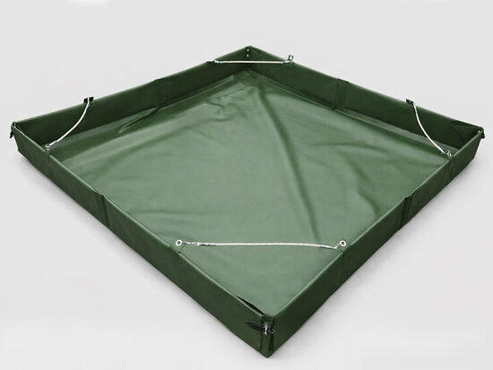 Portable, collapsible spill bunds