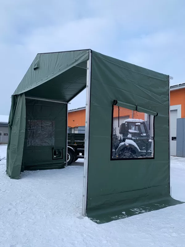 aluminum frame army tent with window